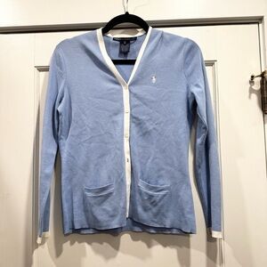 Vintage Ralph Lauren Golf Cardigan Small Blue Preppy Academia 90s Y2K Ivy League